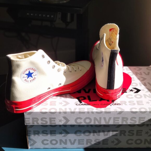 Converse Unisex Comme des Garçons PLAY (NEW w/tags and box) - Picture 3 of 8